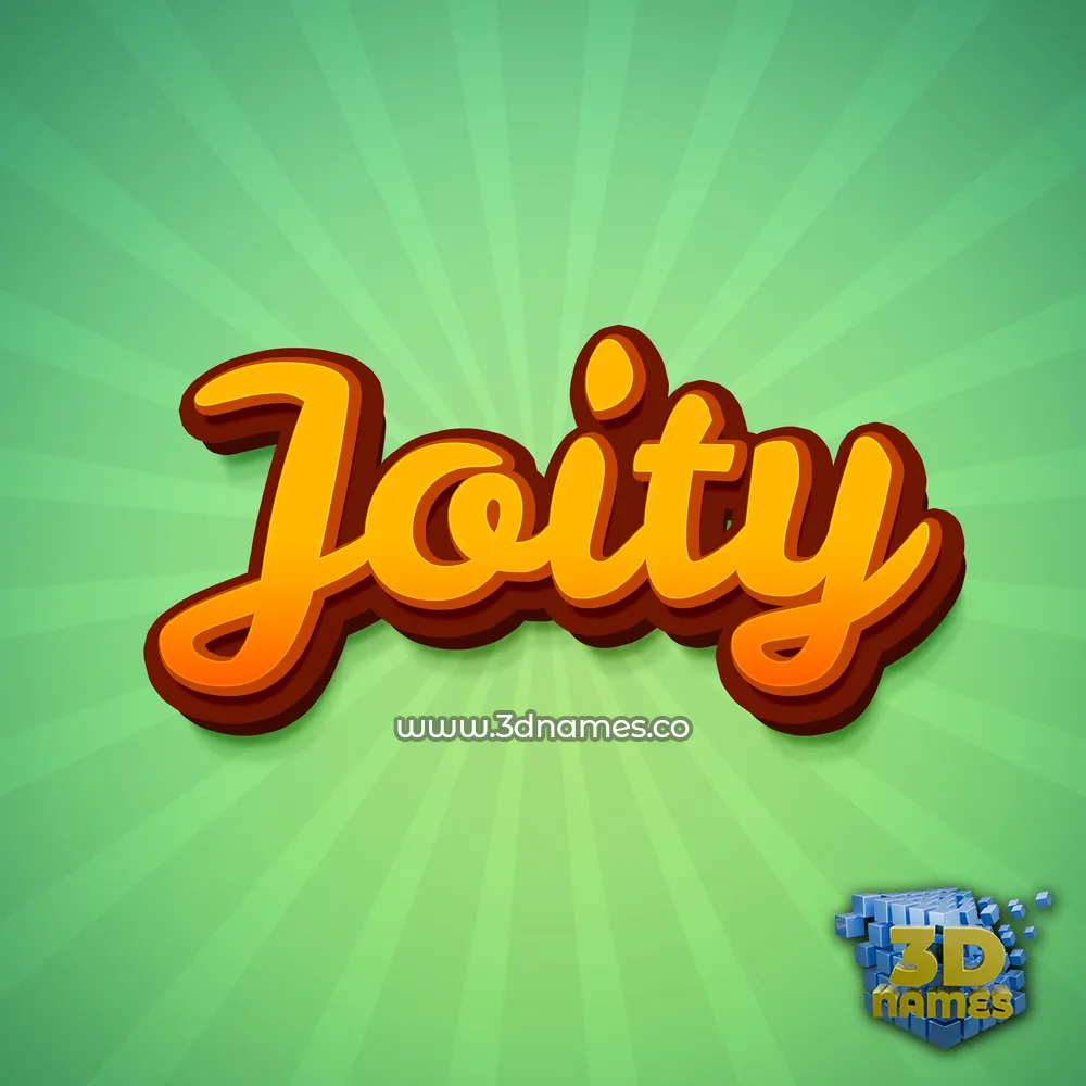 joity in Green Rays style - 3D name wallpaper