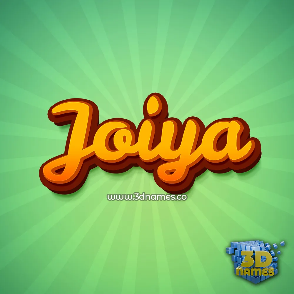joiya in Green Rays style - 3D name wallpaper