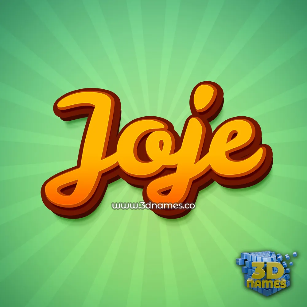 joje in Green Rays style - 3D name wallpaper
