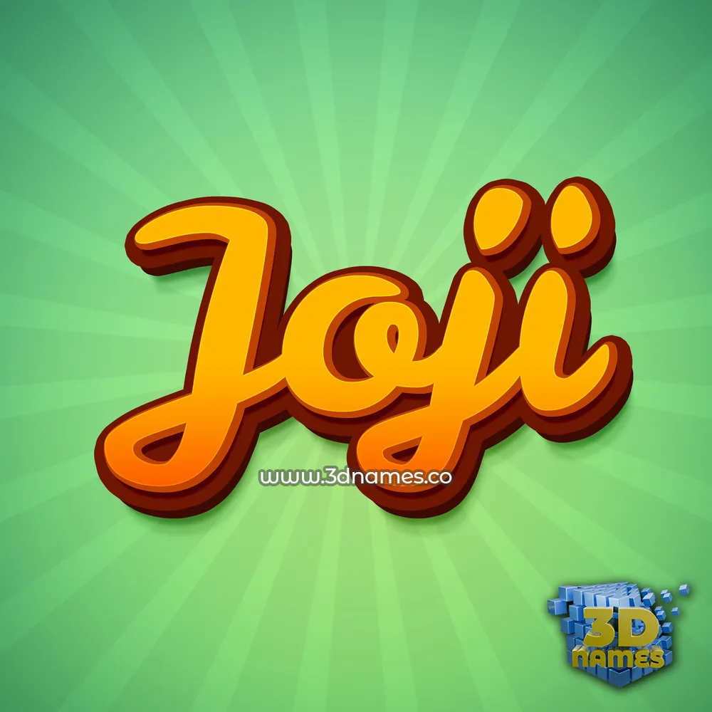 joji in Green Rays style - 3D name wallpaper
