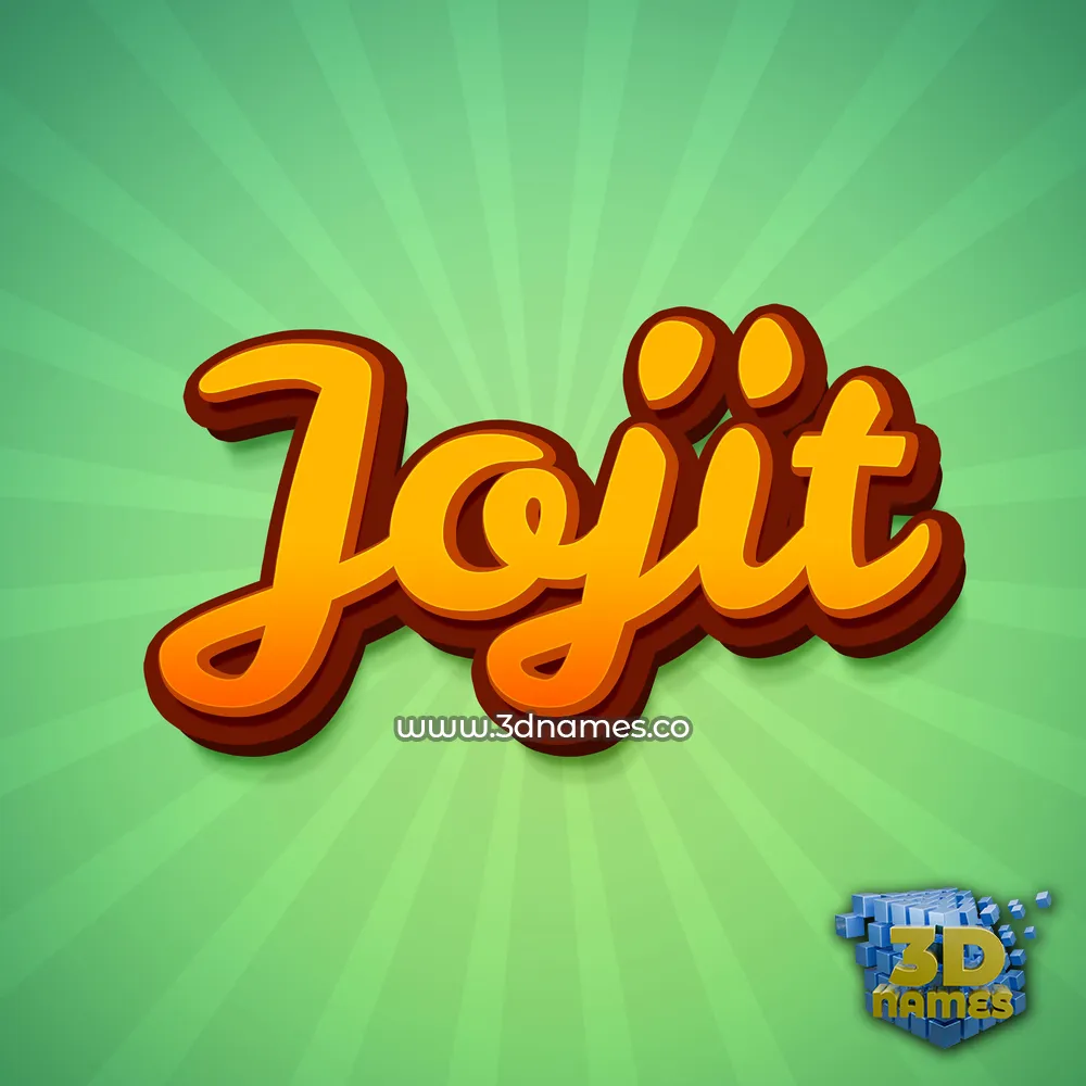 jojit in Green Rays style - 3D name wallpaper