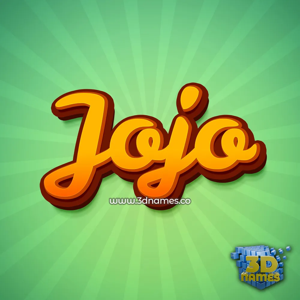 jojo in Green Rays style - 3D name wallpaper