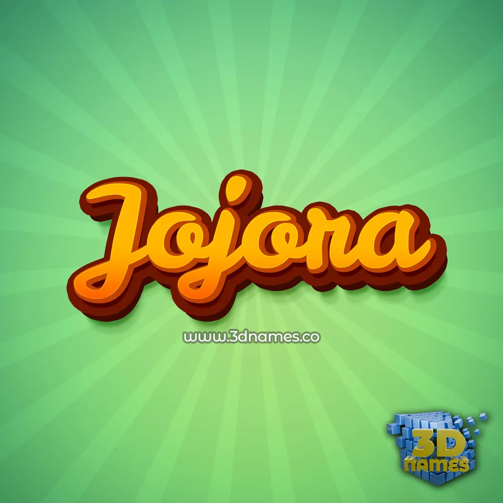 jojora in Green Rays style - 3D name wallpaper