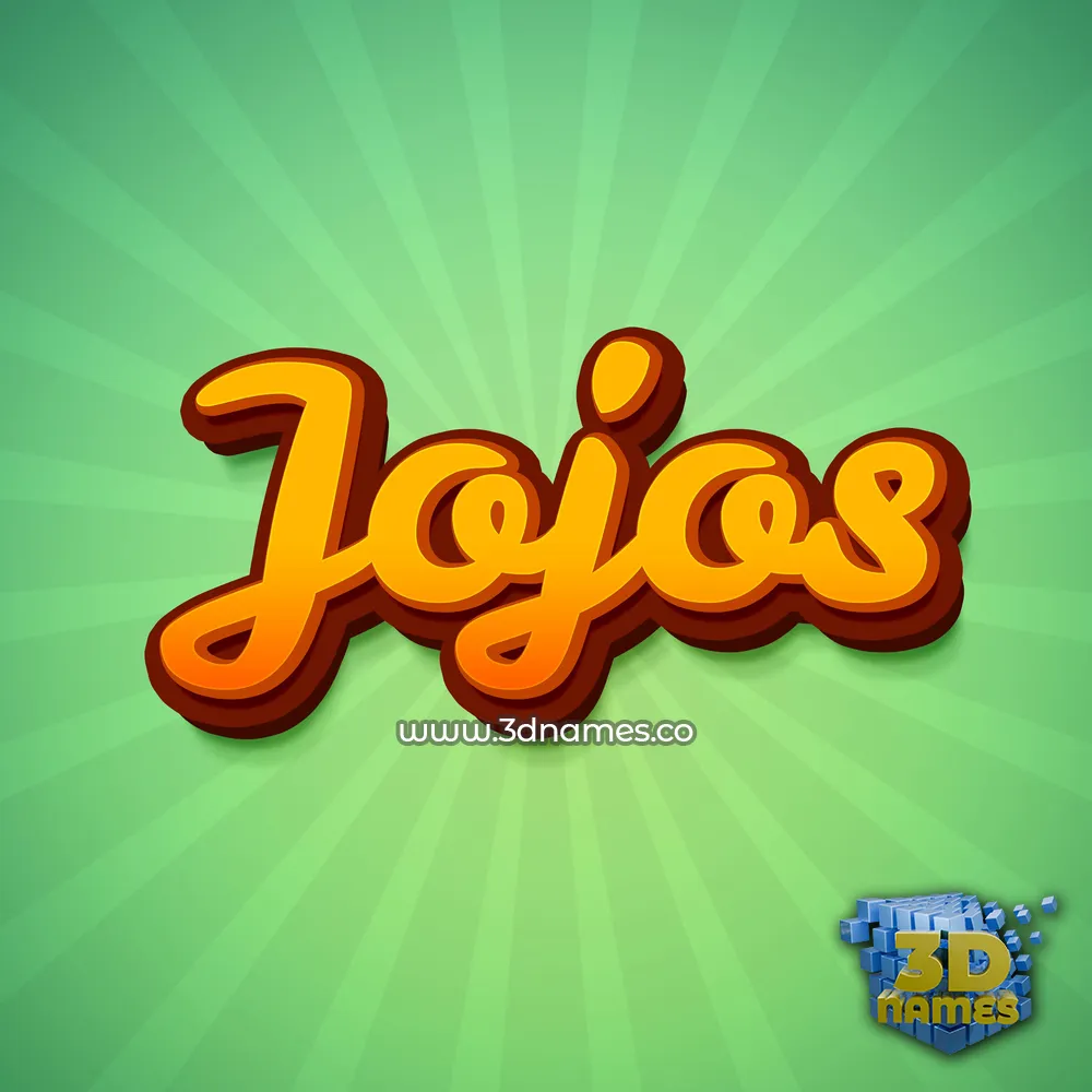 jojos in Green Rays style - 3D name wallpaper