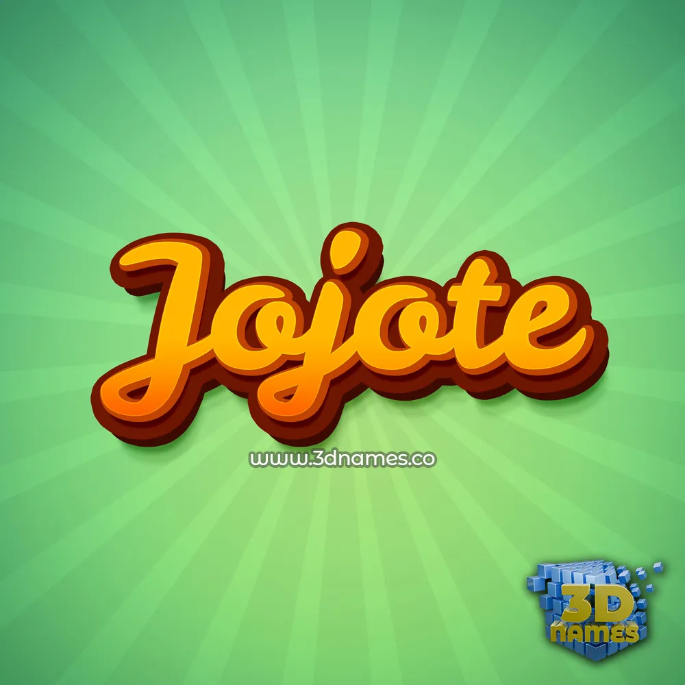 jojote in Green Rays style - 3D name wallpaper