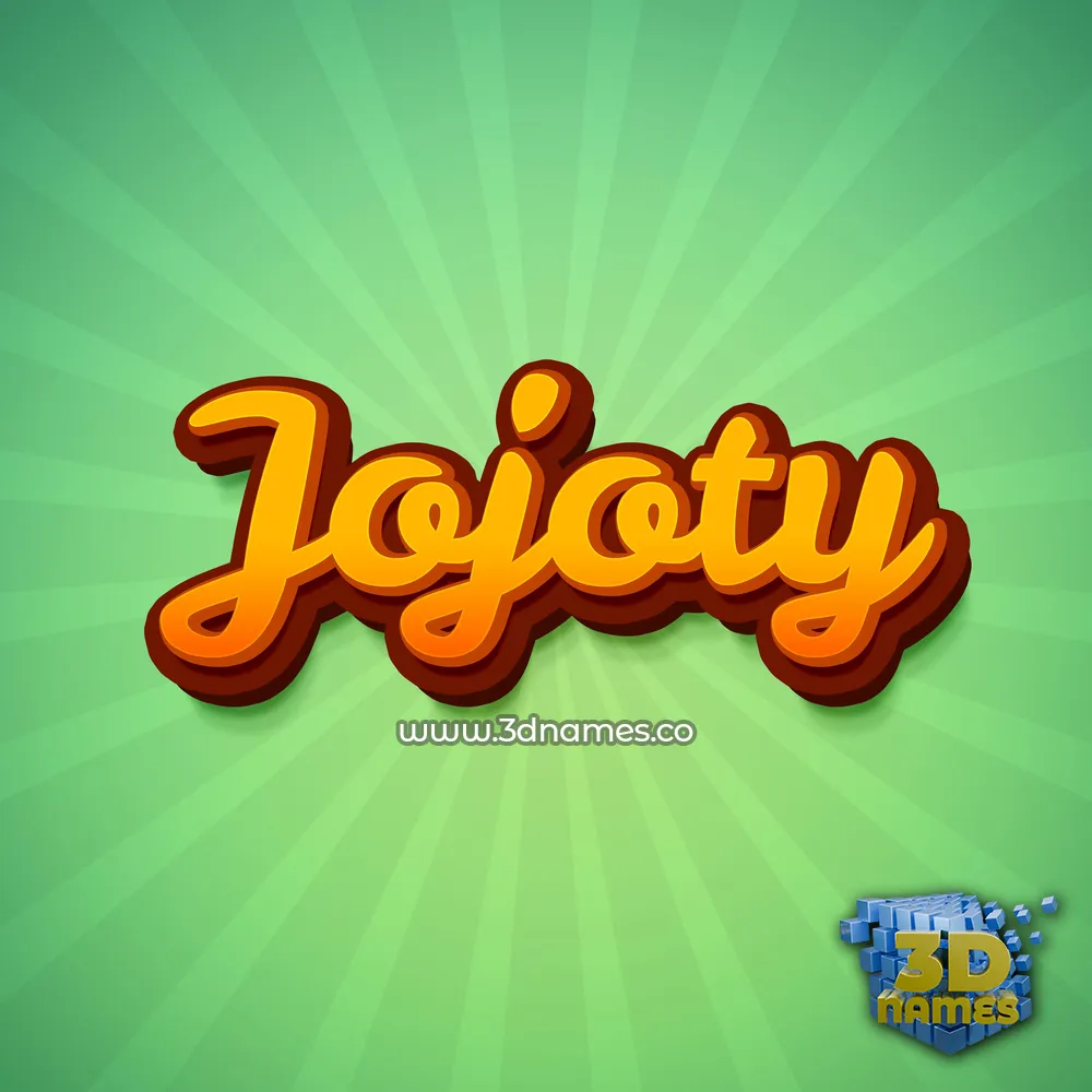jojoty in Green Rays style - 3D name wallpaper