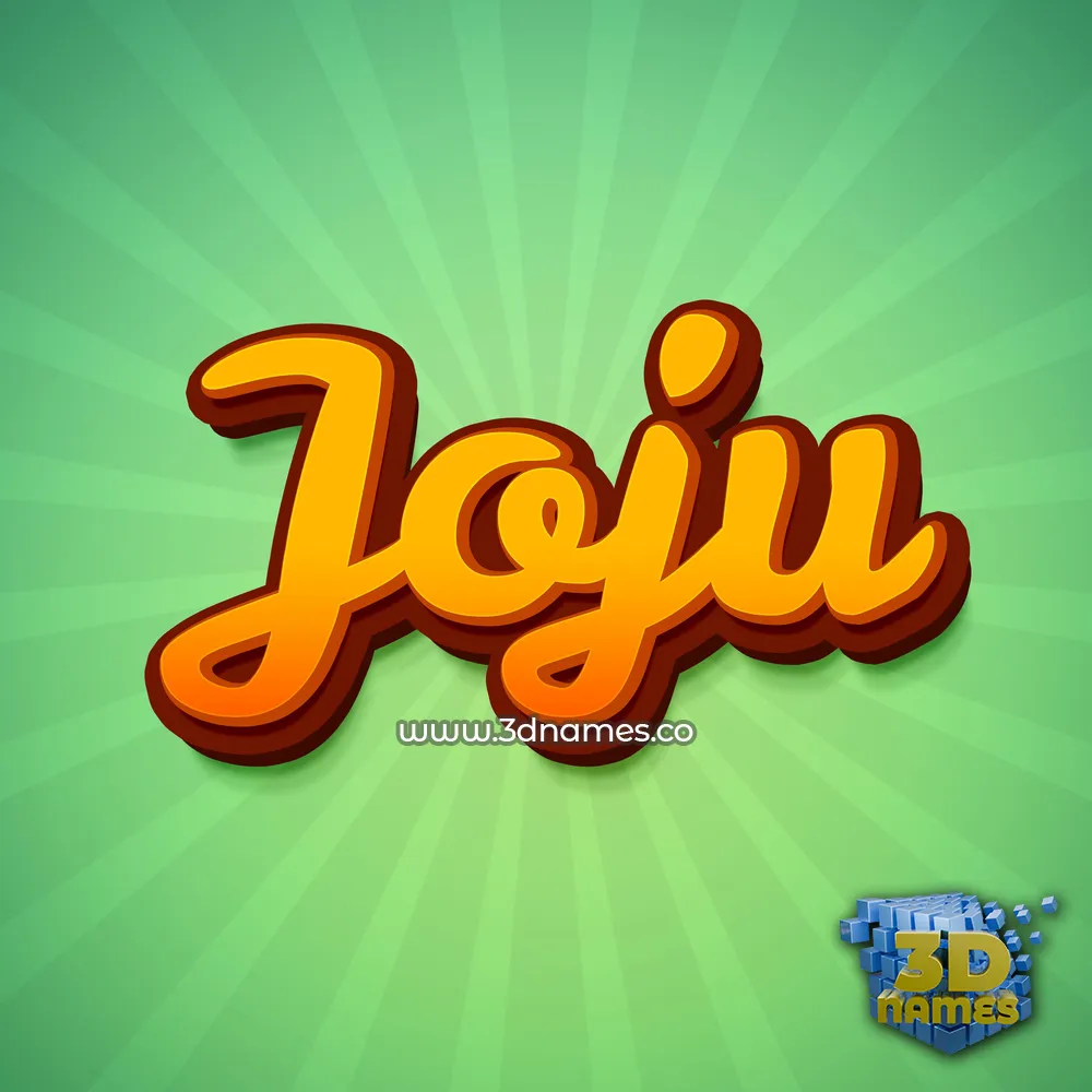 joju in Green Rays style - 3D name wallpaper