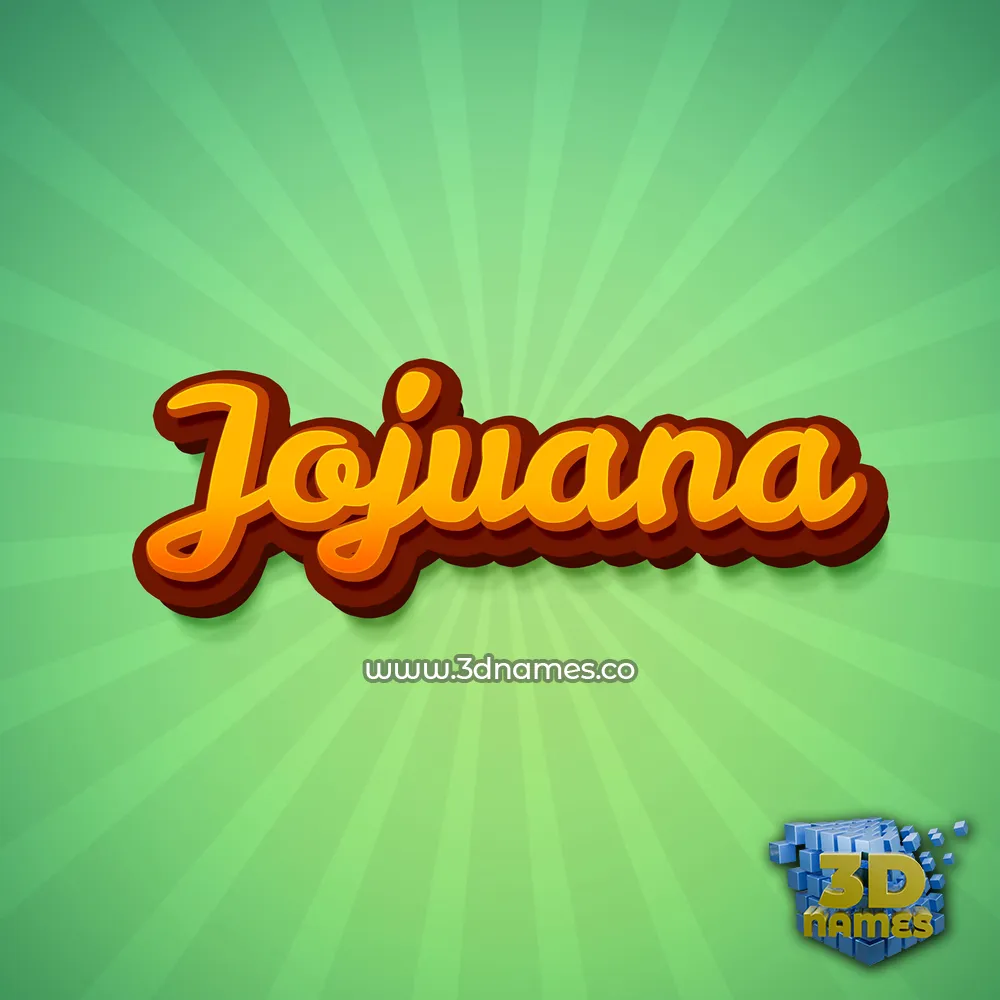 jojuana in Green Rays style - 3D name wallpaper