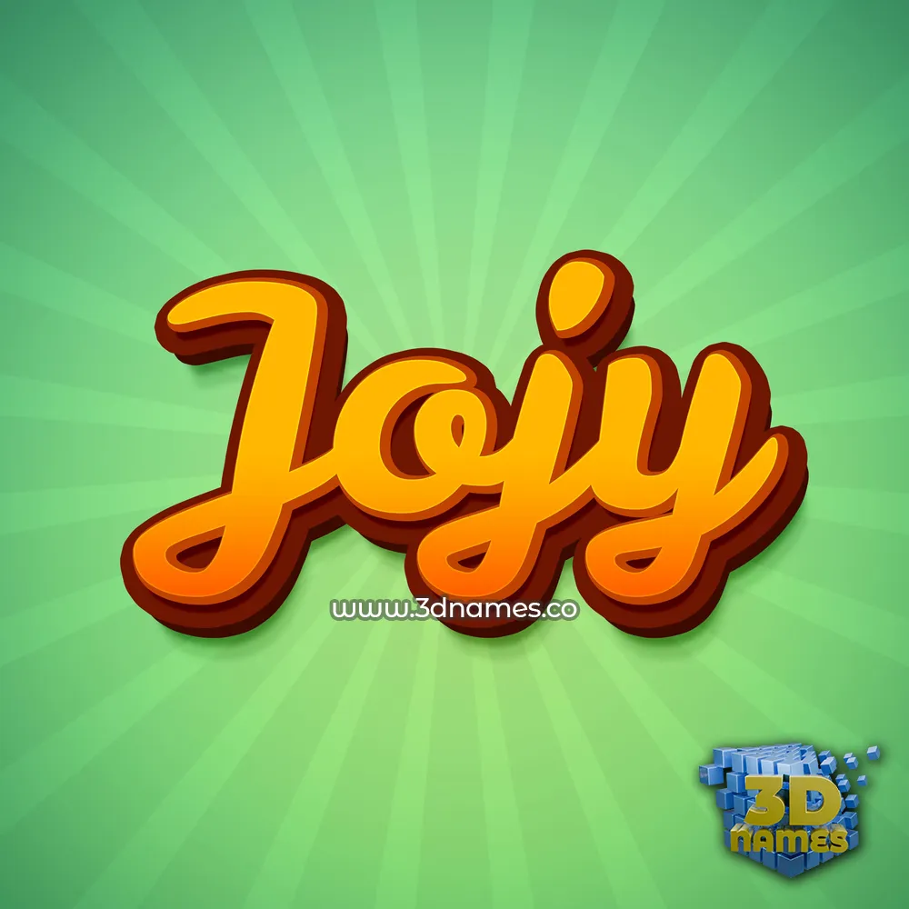 jojy in Green Rays style - 3D name wallpaper