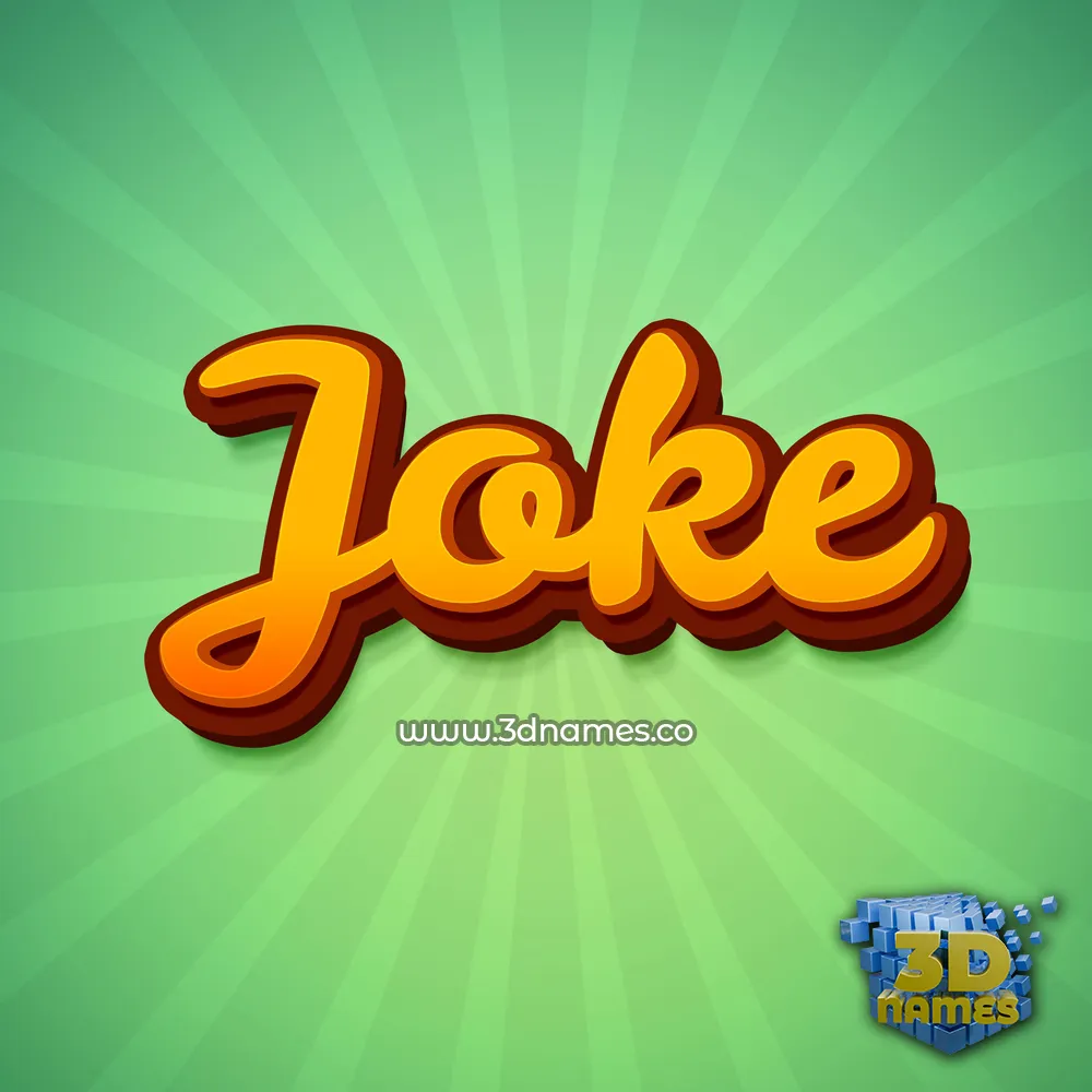 joke in Green Rays style - 3D name wallpaper
