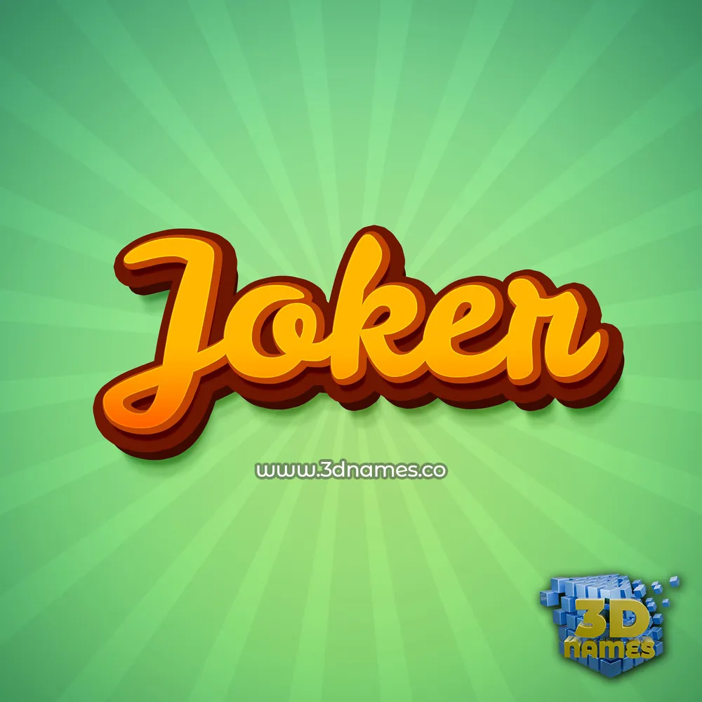 joker in Green Rays style - 3D name wallpaper