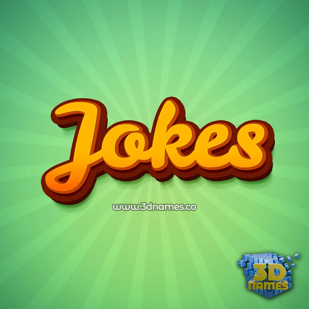 jokes in Green Rays style - 3D name wallpaper