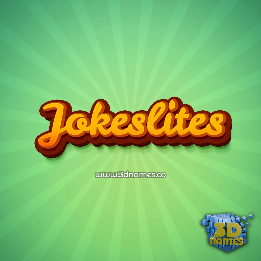 jokeslites in Green Rays style - 3D name wallpaper