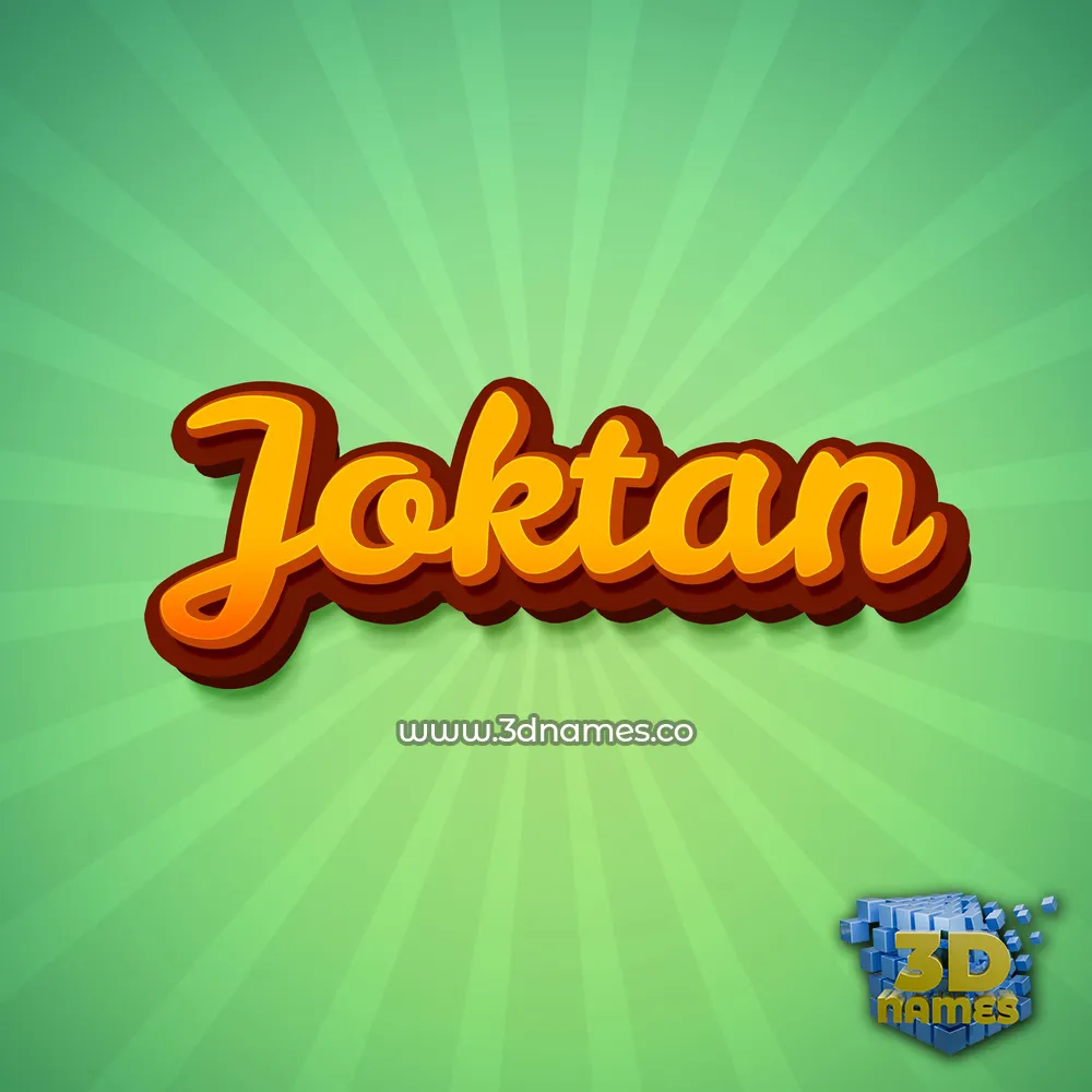joktan in Green Rays style - 3D name wallpaper