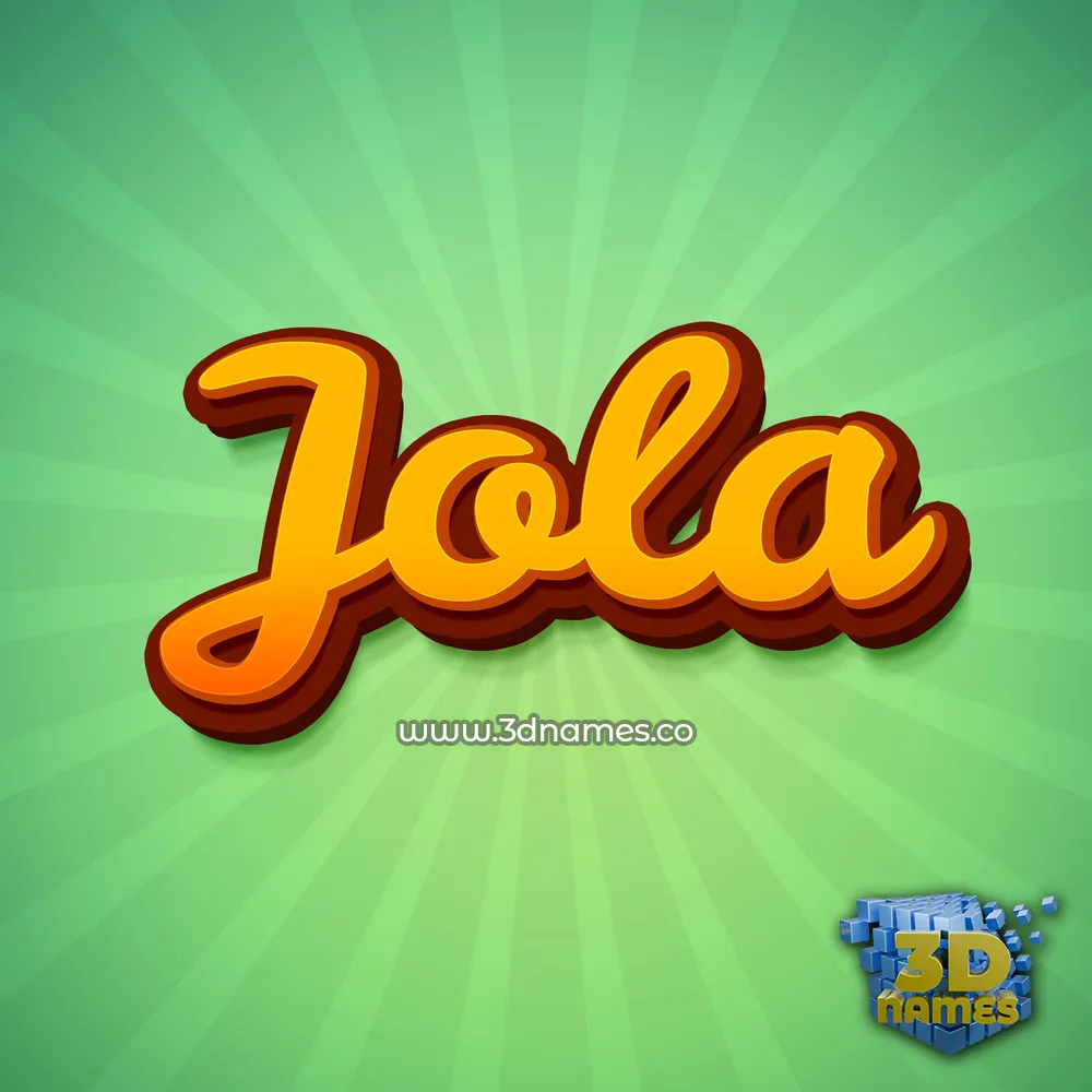 jola in Green Rays style - 3D name wallpaper