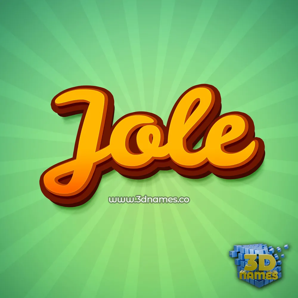 jole in Green Rays style - 3D name wallpaper