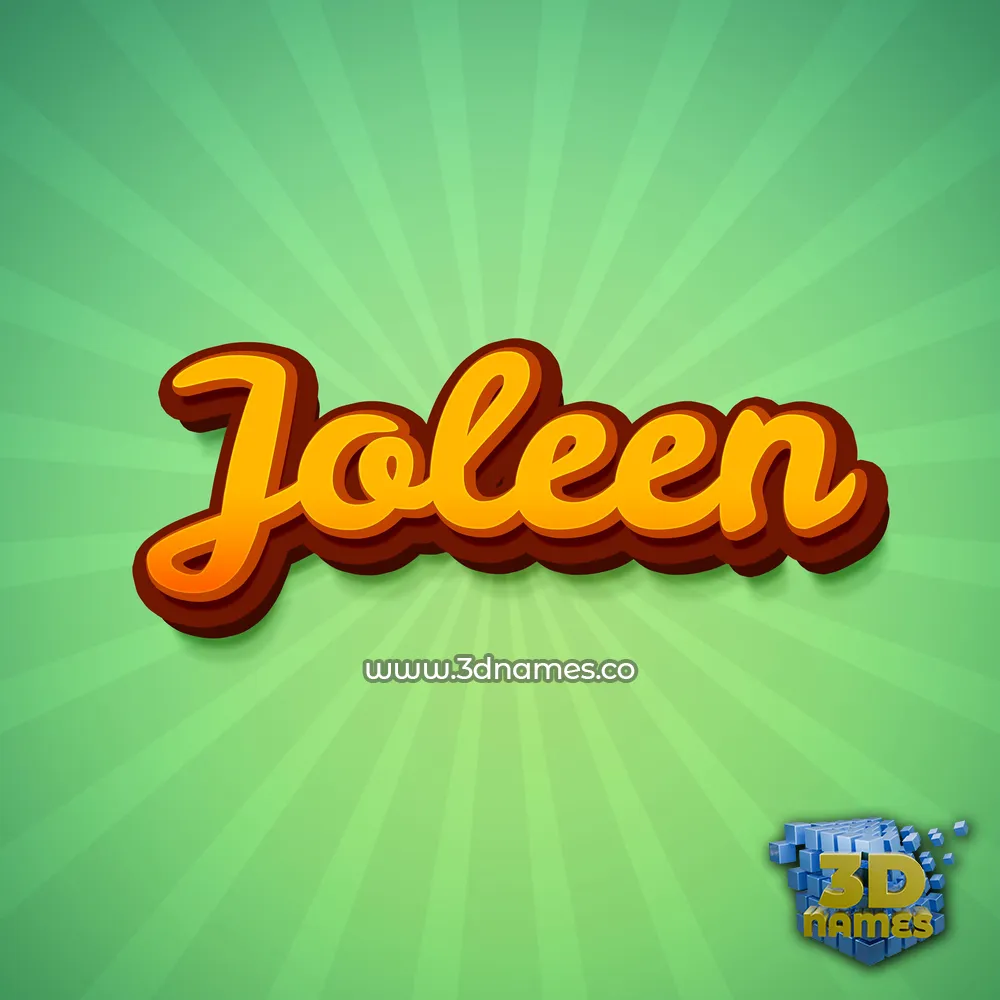 joleen in Green Rays style - 3D name wallpaper