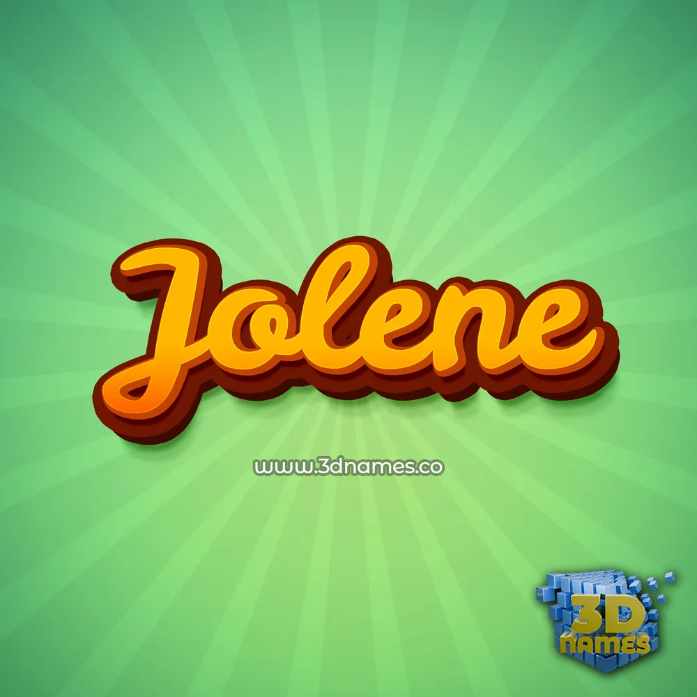 jolene in Green Rays style - 3D name wallpaper