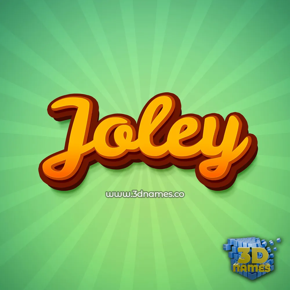 joley in Green Rays style - 3D name wallpaper