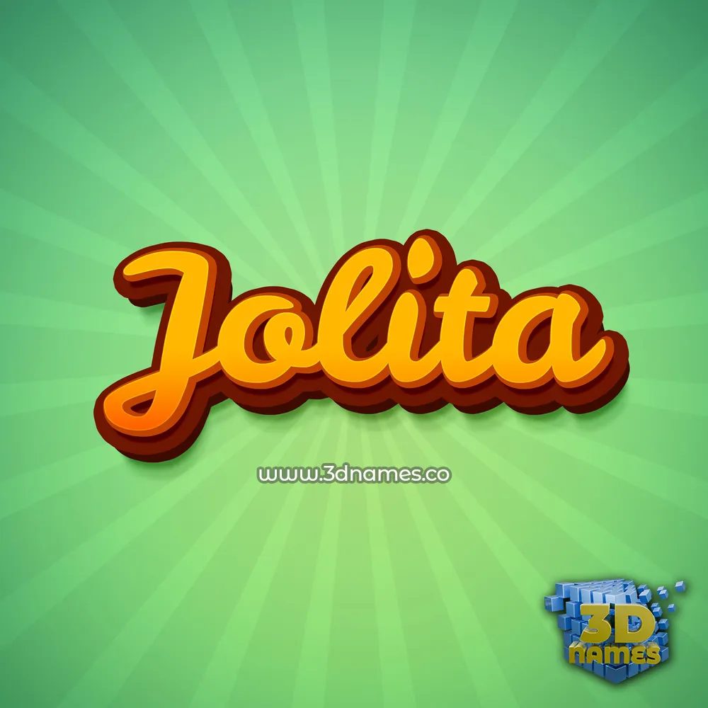 jolita in Green Rays style - 3D name wallpaper