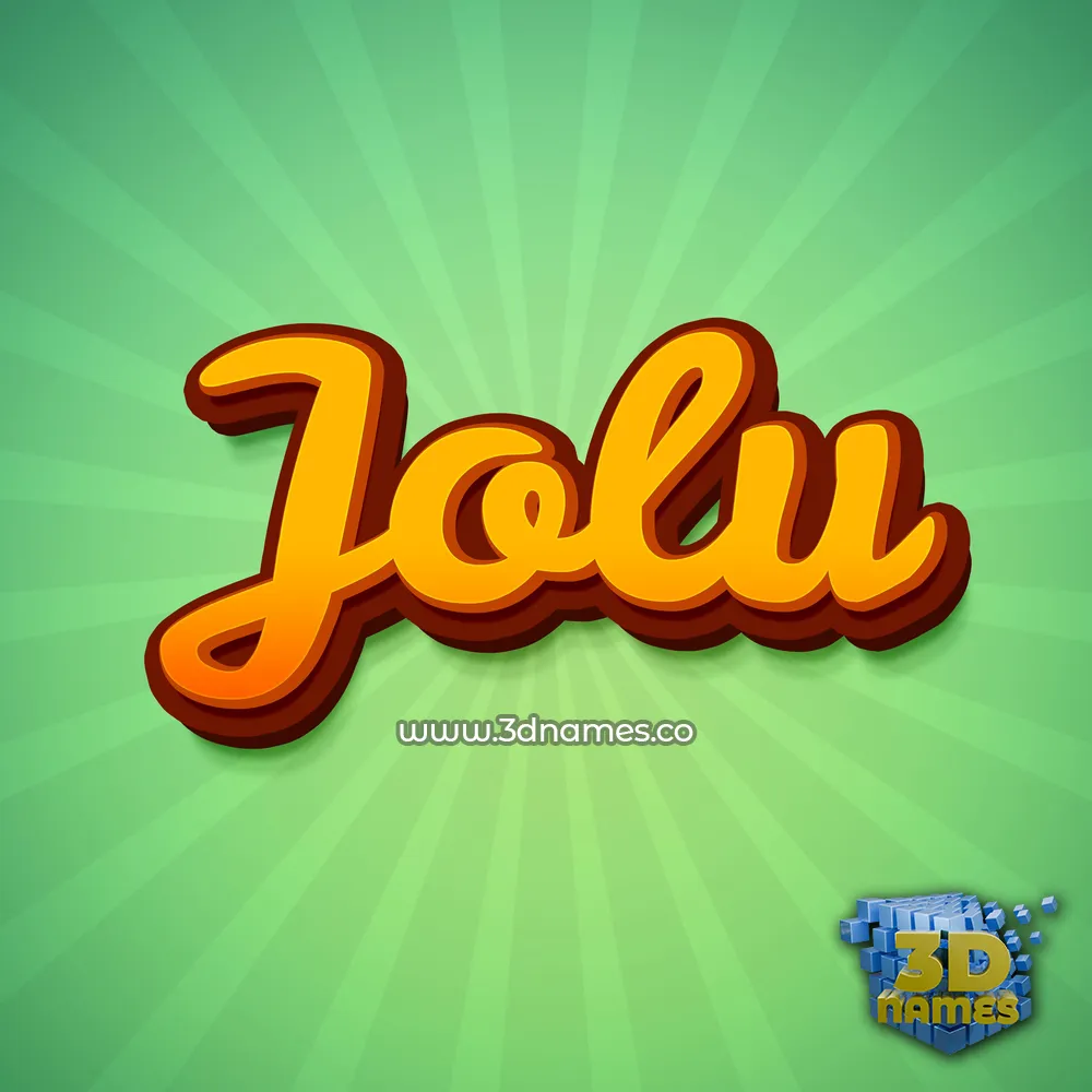 jolu in Green Rays style - 3D name wallpaper