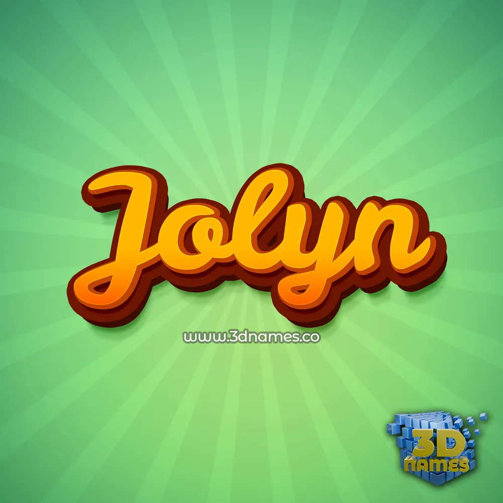 jolyn in Green Rays style - 3D name wallpaper