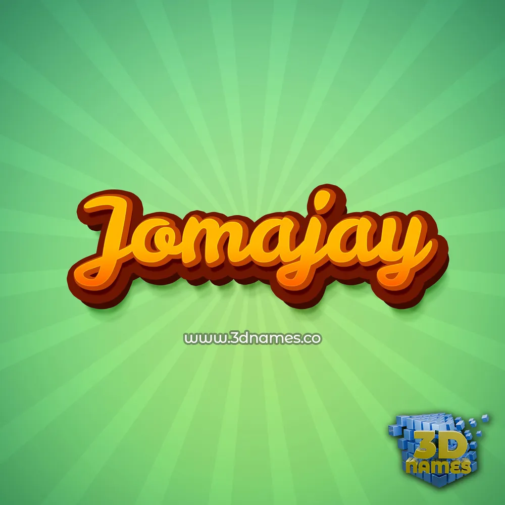 jomajay in Green Rays style - 3D name wallpaper