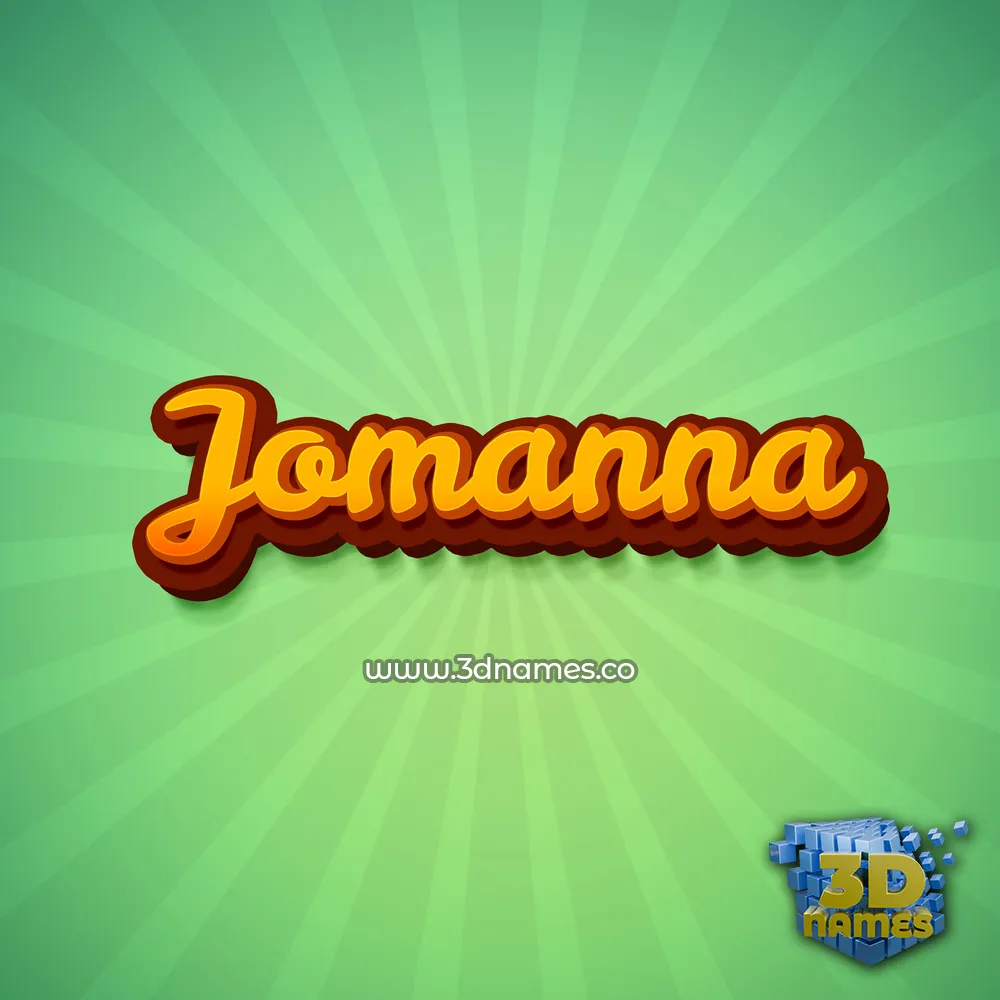 jomanna in Green Rays style - 3D name wallpaper