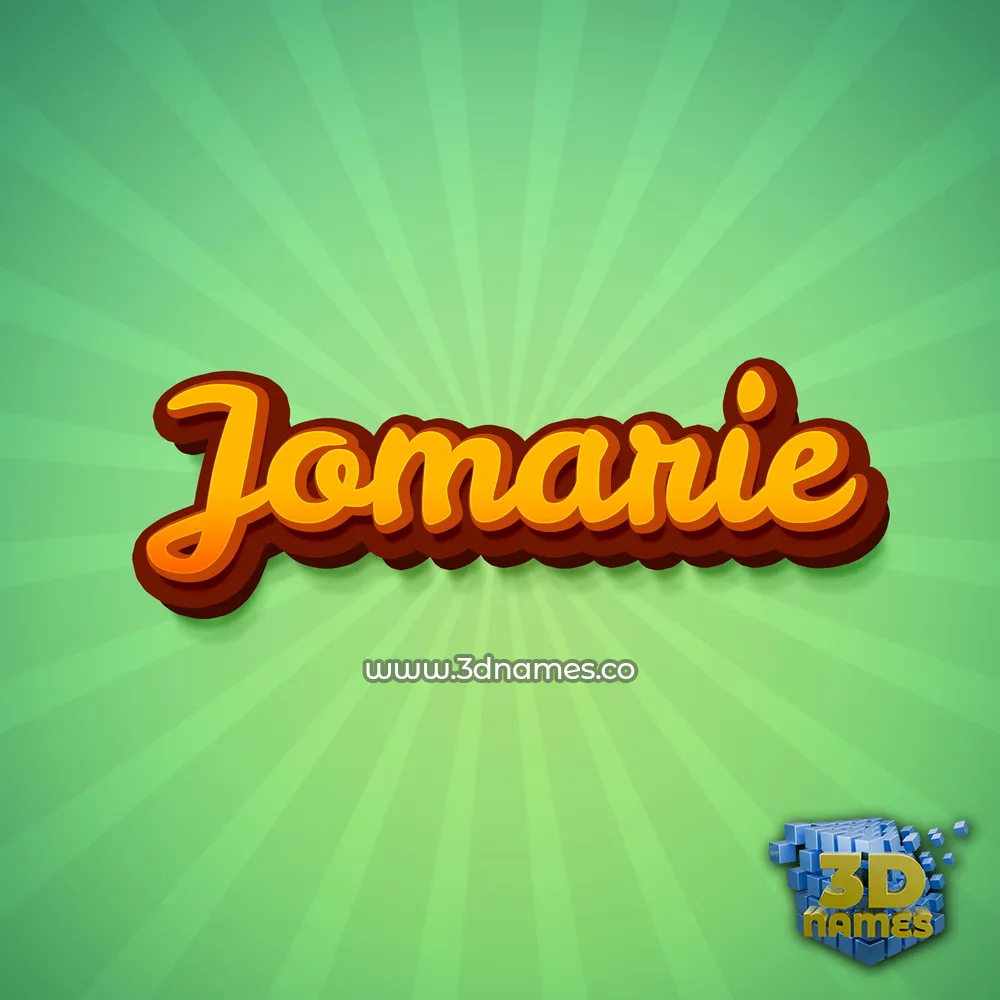 jomarie in Green Rays style - 3D name wallpaper