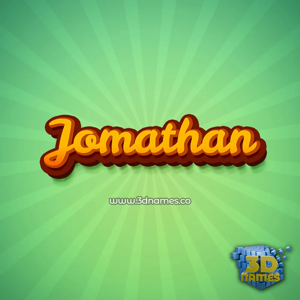 jomathan in Green Rays style - 3D name wallpaper