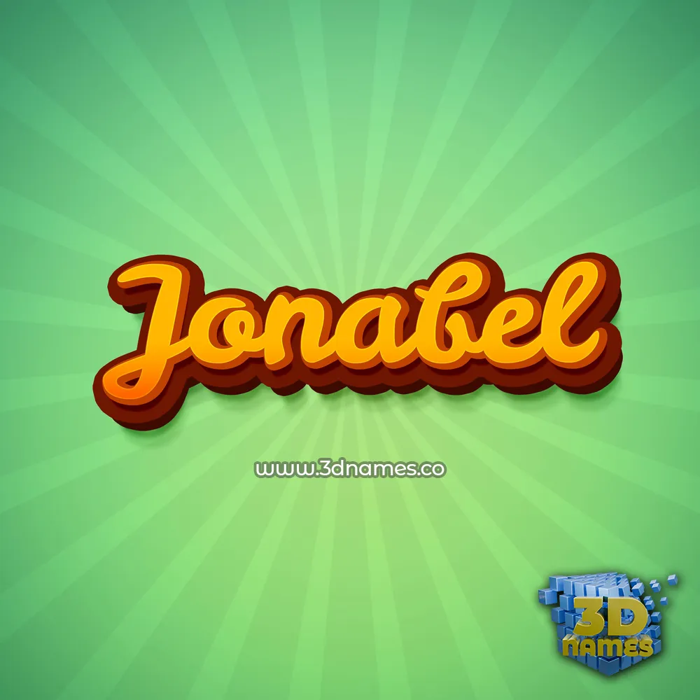 jonabel in Green Rays style - 3D name wallpaper