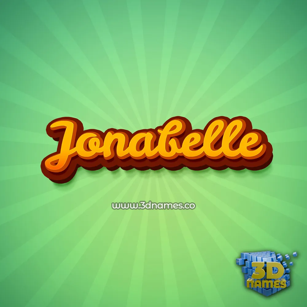 jonabelle in Green Rays style - 3D name wallpaper
