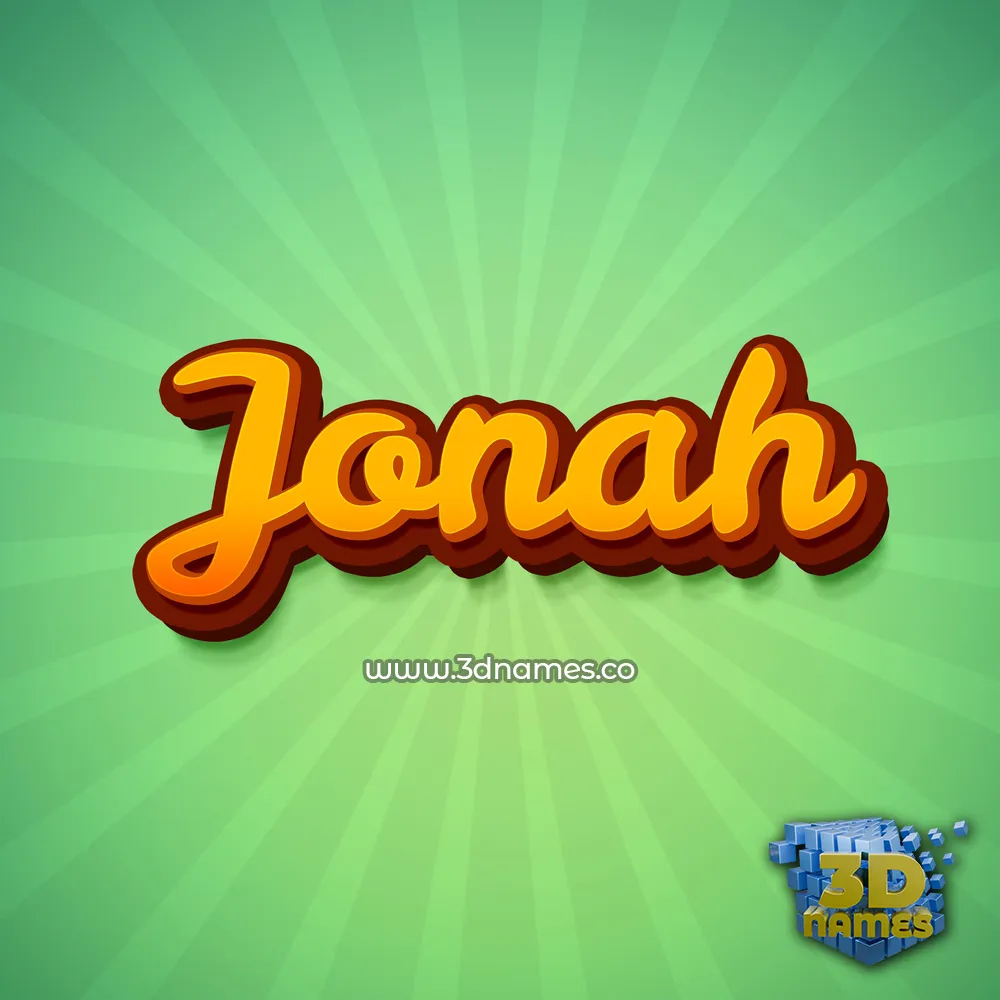 jonah in Green Rays style - 3D name wallpaper