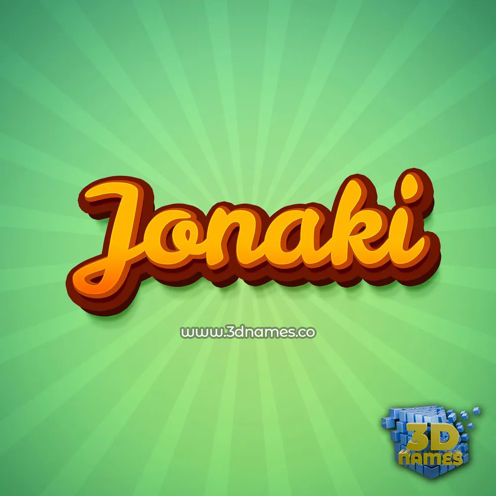jonaki in Green Rays style - 3D name wallpaper