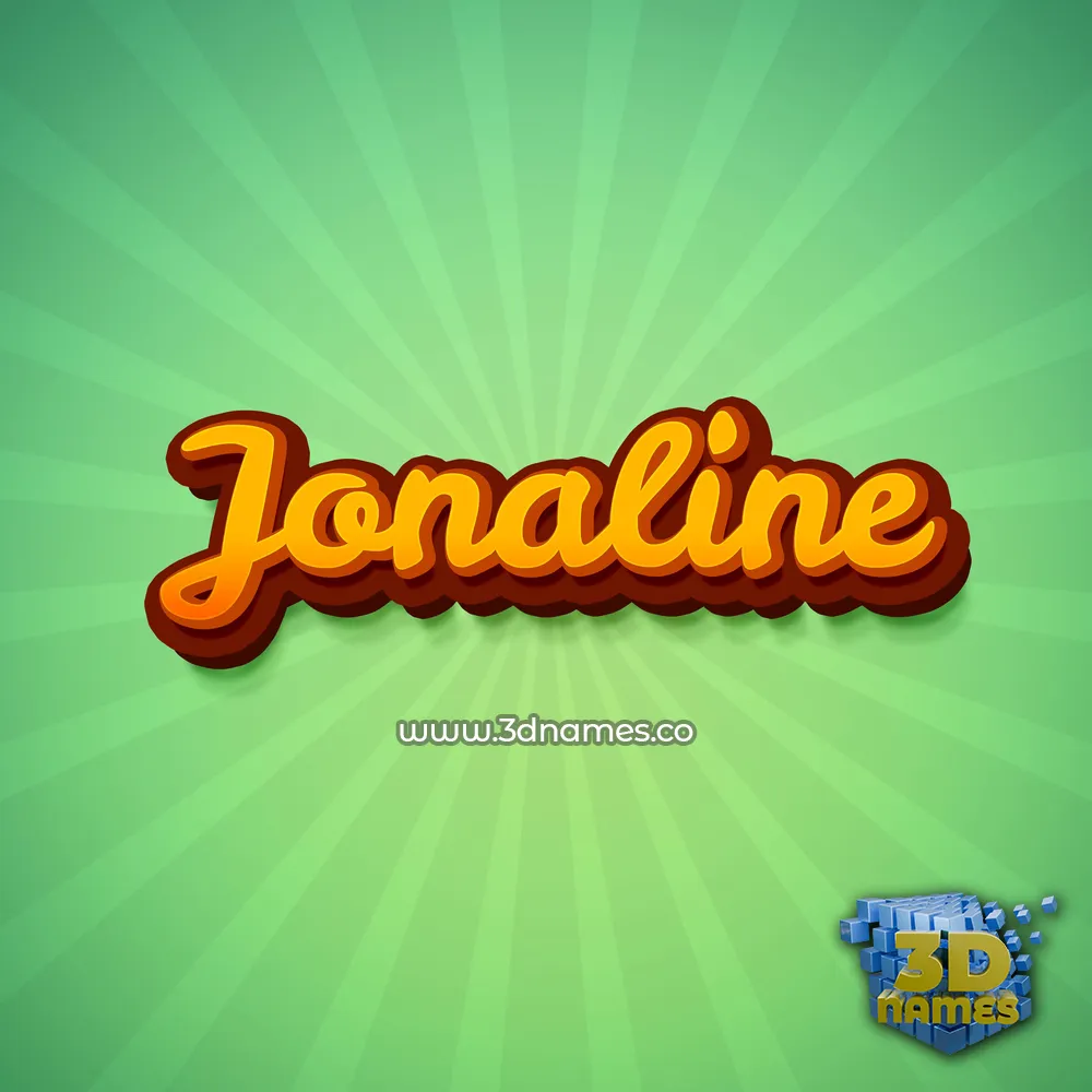 jonaline in Green Rays style - 3D name wallpaper
