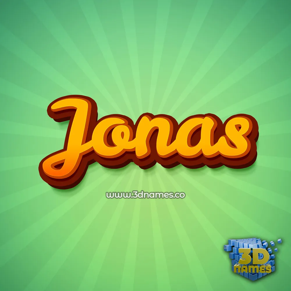 jonas in Green Rays style - 3D name wallpaper