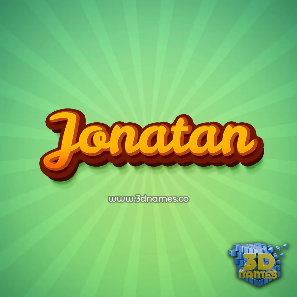 jonatan in Green Rays style - 3D name wallpaper