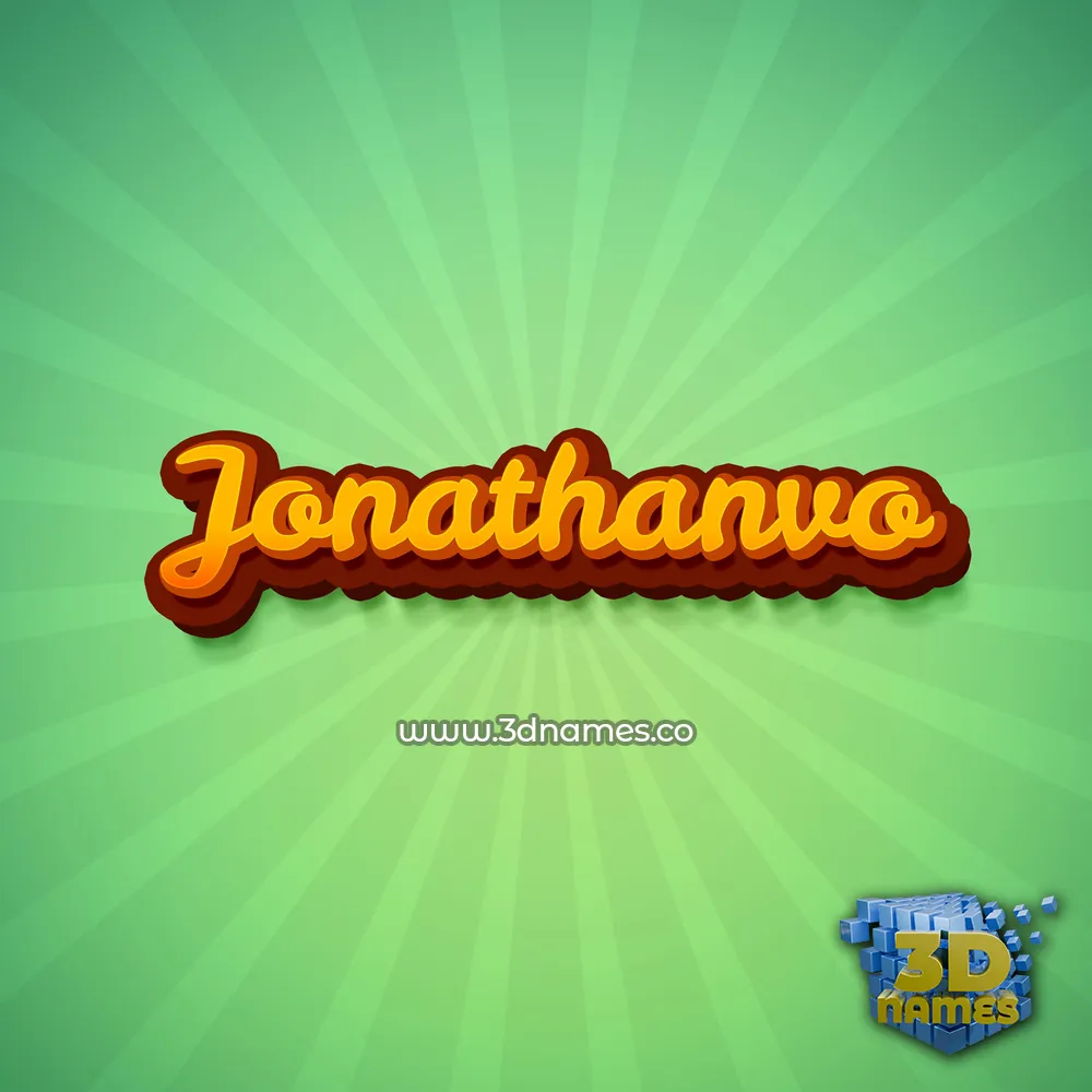 jonathanvo in Green Rays style - 3D name wallpaper