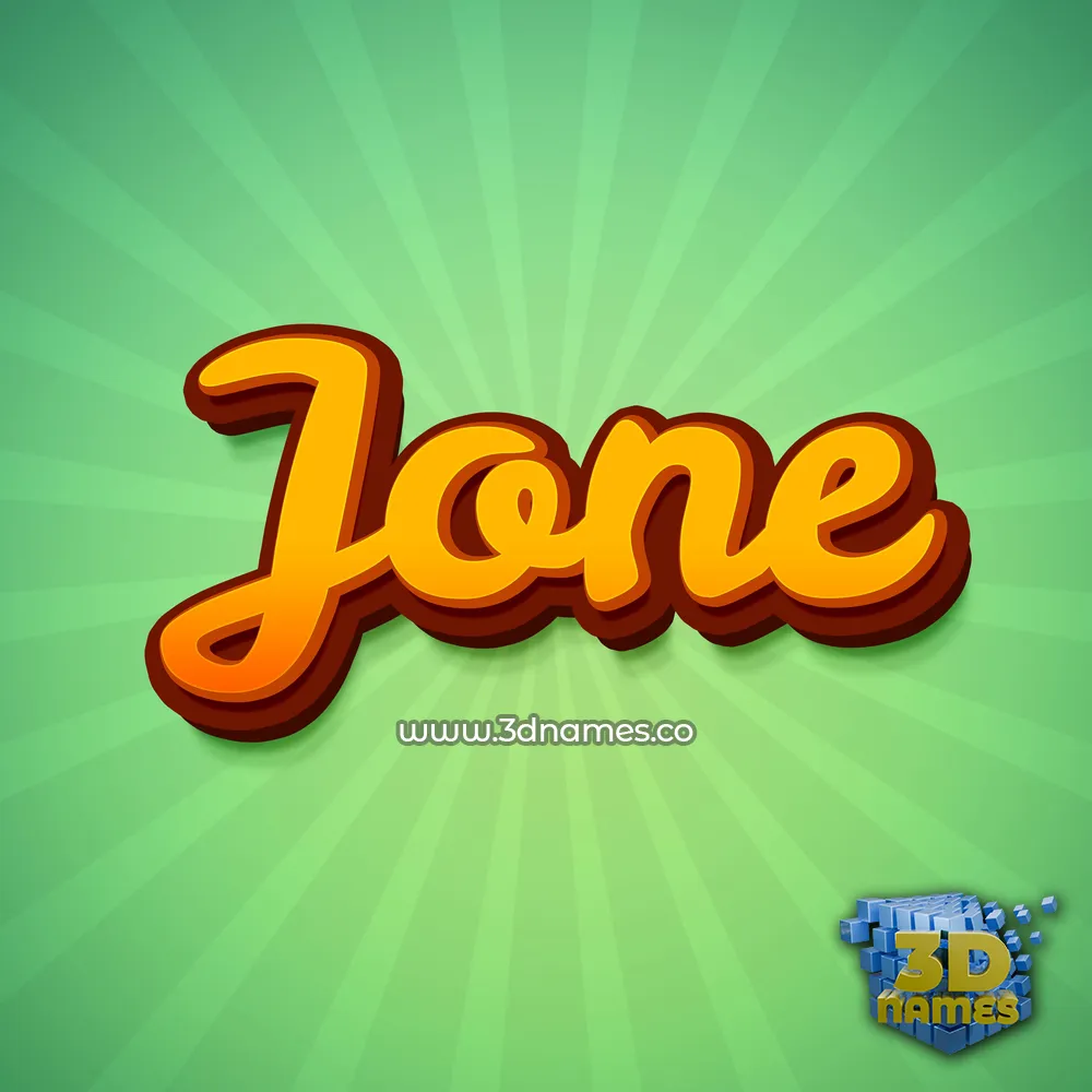 jone in Green Rays style - 3D name wallpaper