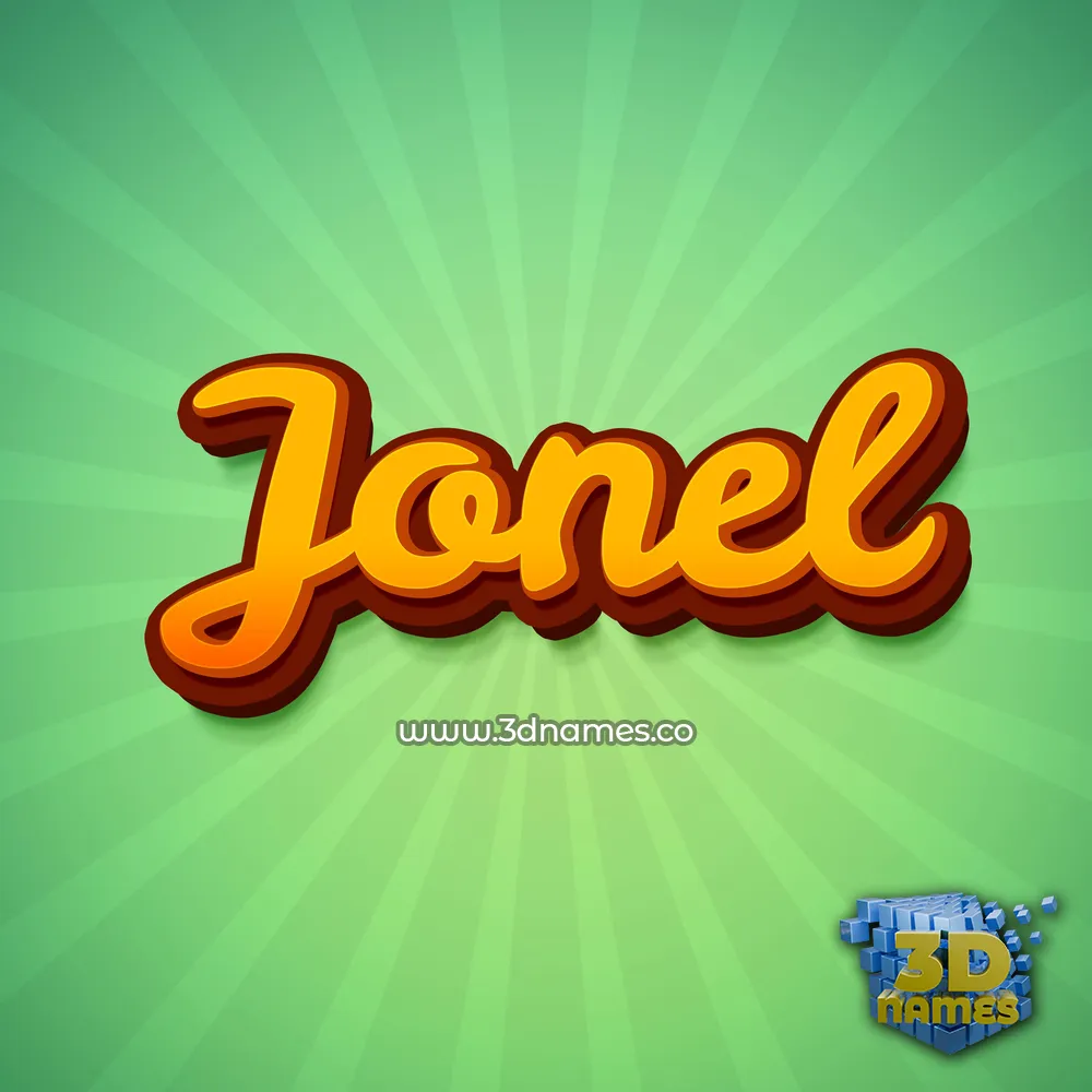 jonel in Green Rays style - 3D name wallpaper