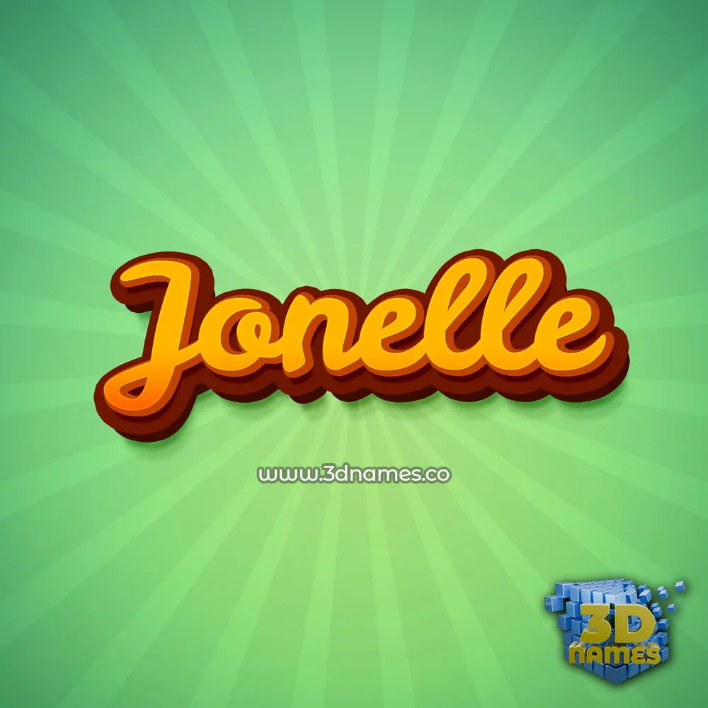 jonelle in Green Rays style - 3D name wallpaper