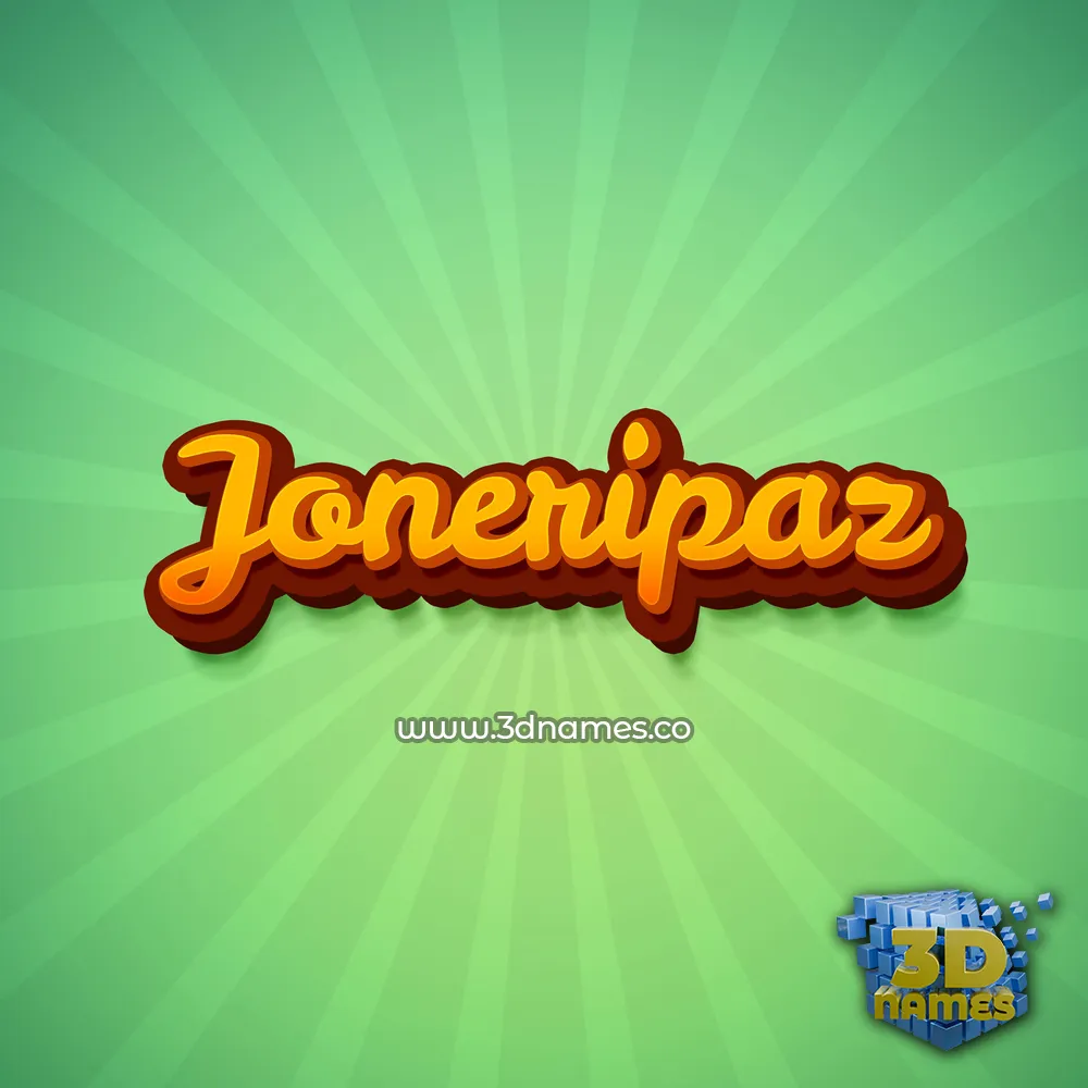 joneripaz in Green Rays style - 3D name wallpaper