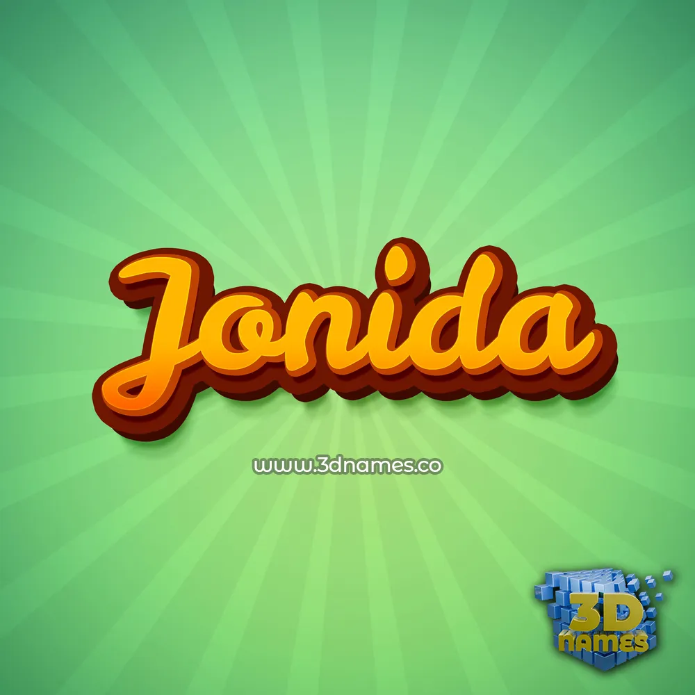 jonida in Green Rays style - 3D name wallpaper