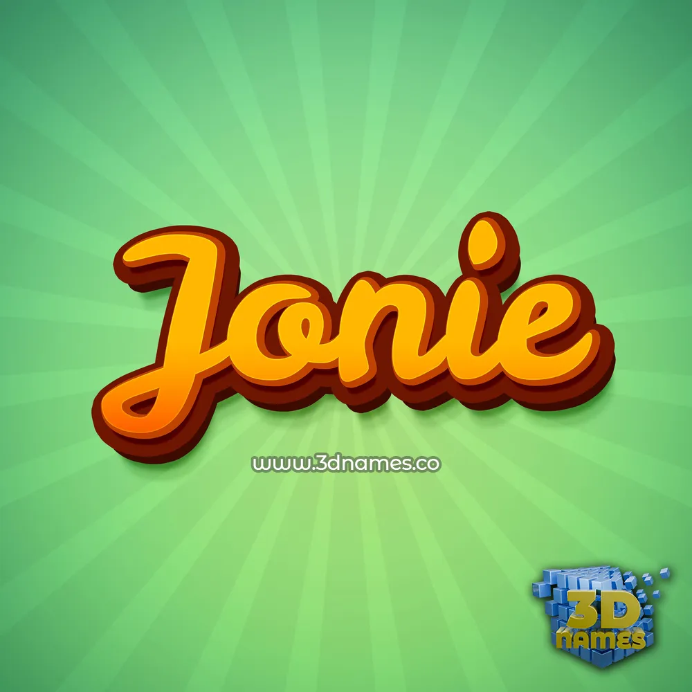 jonie in Green Rays style - 3D name wallpaper