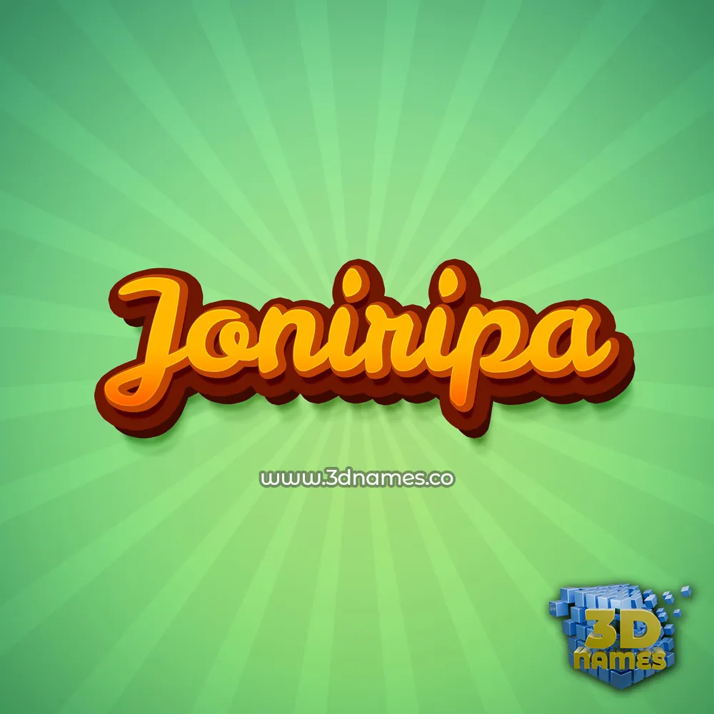 joniripa in Green Rays style - 3D name wallpaper