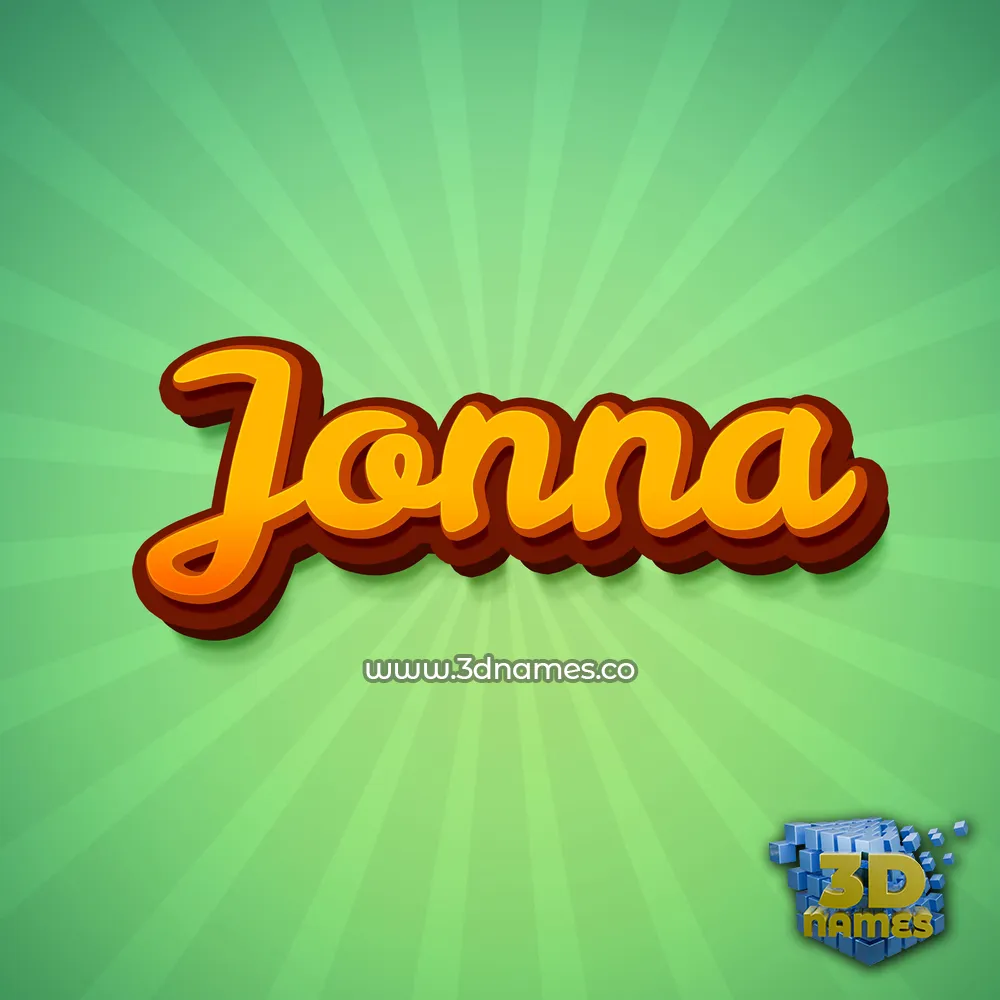 jonna in Green Rays style - 3D name wallpaper