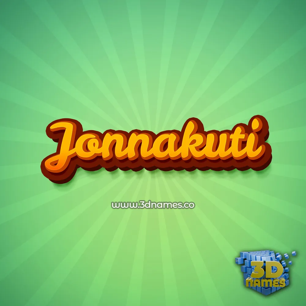 jonnakuti in Green Rays style - 3D name wallpaper