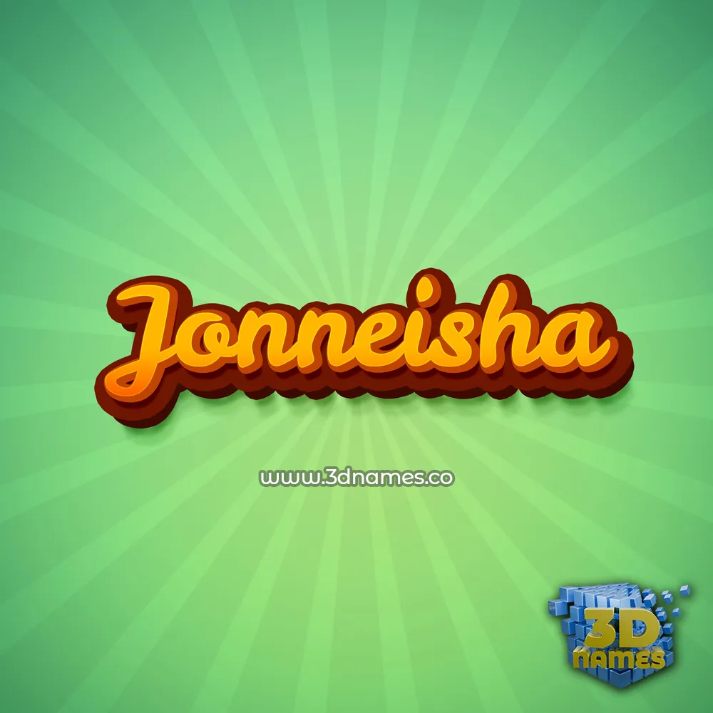 jonneisha in Green Rays style - 3D name wallpaper