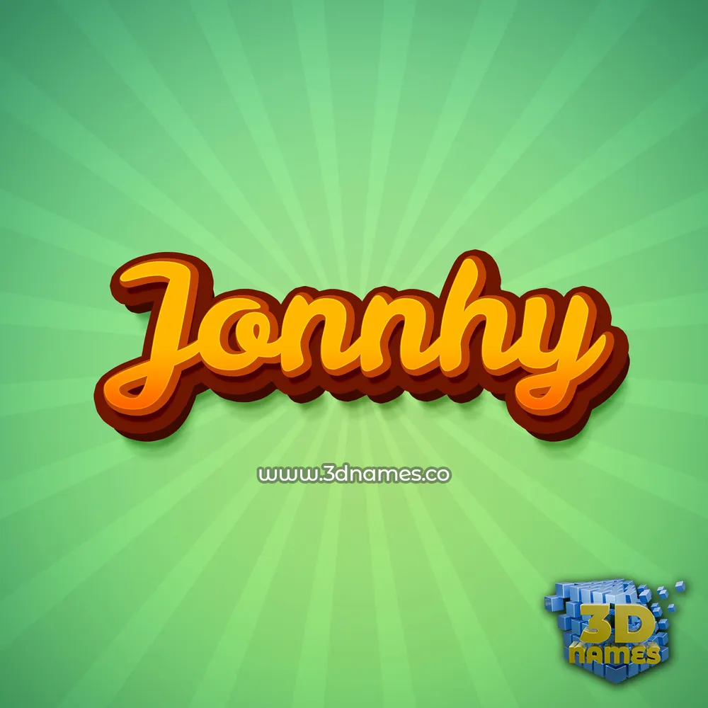 jonnhy in Green Rays style - 3D name wallpaper