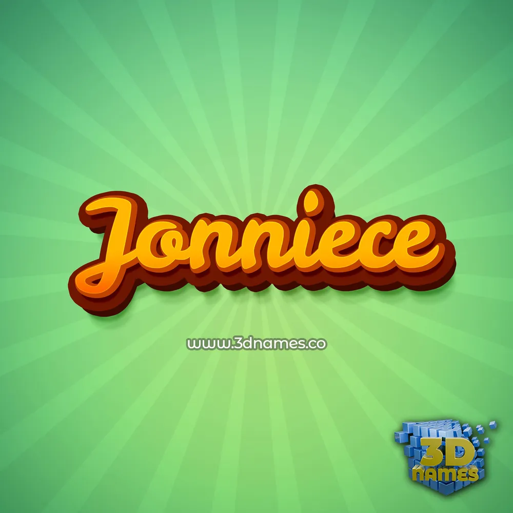 jonniece in Green Rays style - 3D name wallpaper